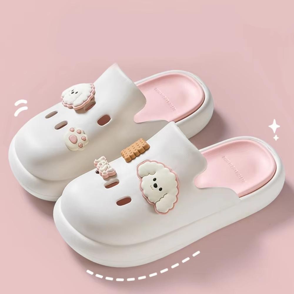 รองเท้าแตะบ้าน JEANLAN, รองเท้าแตะผู้หญิงกันลื่น Charms, รองเท้าการ์ตูน Soft Man รองเท้าแตะห้องน้ํารองเท้าแตะคู่