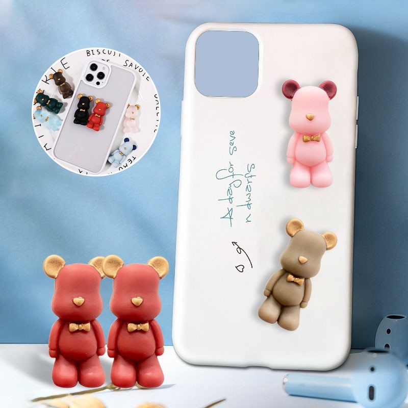 อุปกรณ์เสริม DIY หมีแบร์บริคโบว์ ตัวติดขวดน้ำ ติดรองเท้า เคสโทรศัพท์มือถือ Bearbrick Jibbitz shoes Charm 3D Craft(1006)
