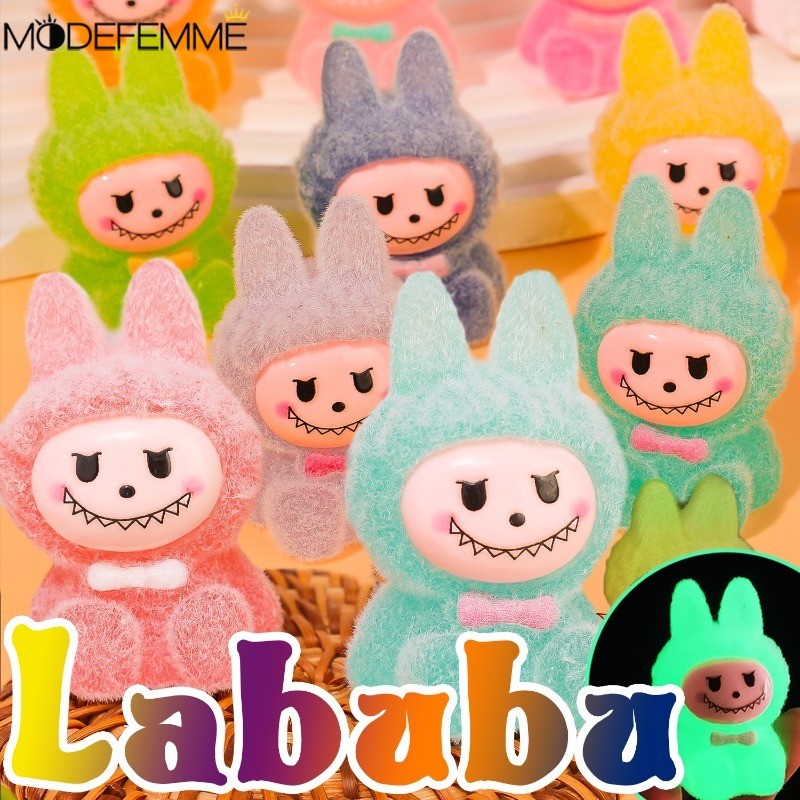 [ โดดเด่น ] Labubu เครื่องประดับเรืองแสง - รูปปั้นเรซินเรืองแสงขนาดเล็ก - อุปกรณ์ตกแต่ง Diy - ตุ๊กตา Labubu สร้างสรรค์ - ของตกแต่งเดสก์ท็อปสํานักงานในห้องนอน