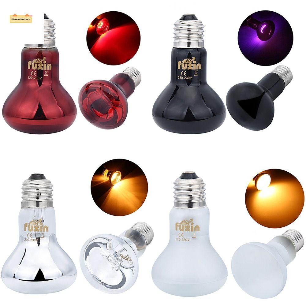 Fitnessfactory โคมไฟทําความร้อนสัตว์เลี้ยง Led, 4 ชนิดอินฟราเรด UVA Day Night Bulb, Night Light ปรับ E27 25 W/50 W/75 W/100 W สัตว์เลื้อยคลานหลอดไฟความร้อนงู