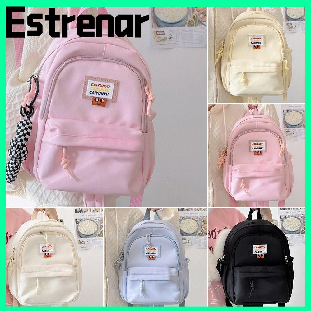 Estrenar กระเป๋าเป้สะพายหลังผู้หญิง,ขนาดใหญ่ความจุน้ําหนักเบาทนทานไนลอนทุกวันกระเป๋านักเรียน,ซิปกระเป๋านักเรียน Mommy กระเป๋าเป้สะพายหลังแบบพกพาไหล่กระเป๋า