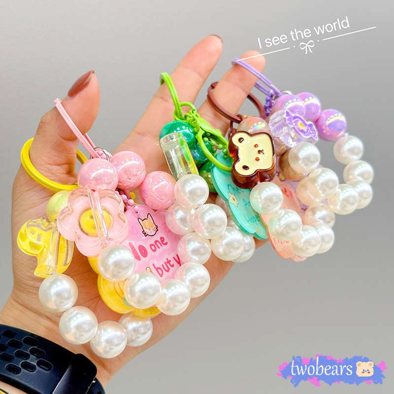 ร้านไทย สายคล้องโทรศัพท์มือถือ สายจับ สายจับลูกปัดไข่มุกแวววาว หลากสี แบบพกพา สีหวาน สวยมาก ห่วงคล้องสีเดียวกับสาย