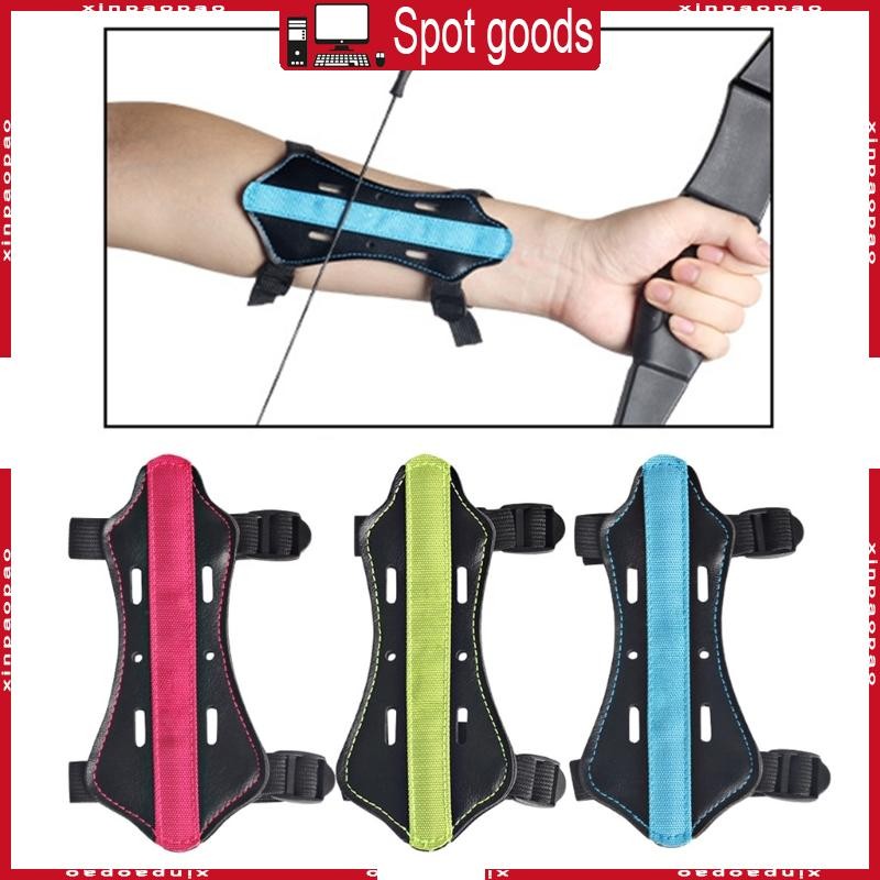 Xi เด็กยิงธนูเกม Armguard Arm Protector แขนป้องกันปลอกแขนปรับได้ Forearm สายรัดข้อมือใช้งานง่าย