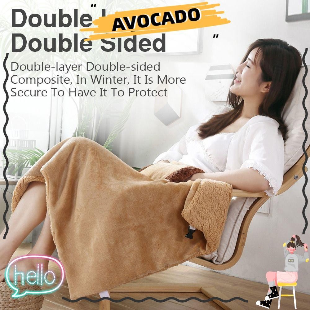 ผ้าห่มไฟฟ้า AVOCAR, ผ้าห่มอุ่นไฟฟ้าผ้าคลุมไหล่ USB ฤดูหนาว, สํานักงานเครื่องทําความร้อนร่างกายซักได้สําหรับเดินทางแบบนุ่ม