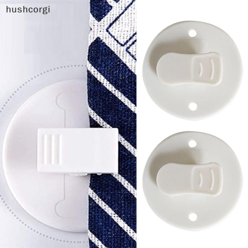 [hushcorgi] คลิปม่านอาบน้ําฝักบัวกันลมสาดยามคลิปม่านกาวตนเองอุปกรณ์ตกแต่งบ้านสําหรับห้องนั่งเล่นหุ้นใหม่
