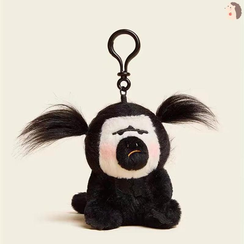 [ใน] ของขวัญวันวาเลนไทน์ ตุ๊กตาน่ารักใบหน้าสีขาวลิงผมทอดตกแต่งพวงกุญแจด้วยกิ๊บหวีตลกน่าเกลียดกระเป๋าตกแต่งนุ่มยัดตุ๊กตาของเล่น ไทย