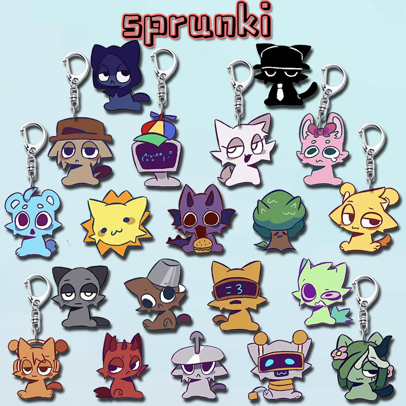 ขายร้อนสินค้าใหม่ sprunki Rhythm กล่อง Merchandise อะคริลิคพวงกุญแจน่ารักนักเรียนกระเป๋านักเรียนจี้เครื่องประดับของขวัญคุณภาพสูง