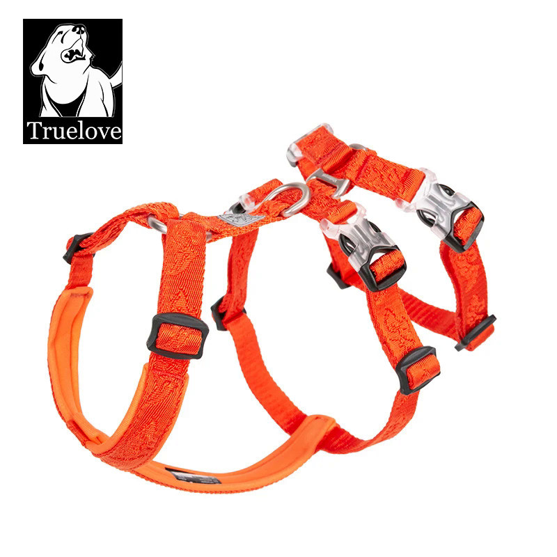 TRUELOVE  Pet Harness Double-H Nylon Personalized Dog Harness NO PULL Reflective Breathable Adjustab