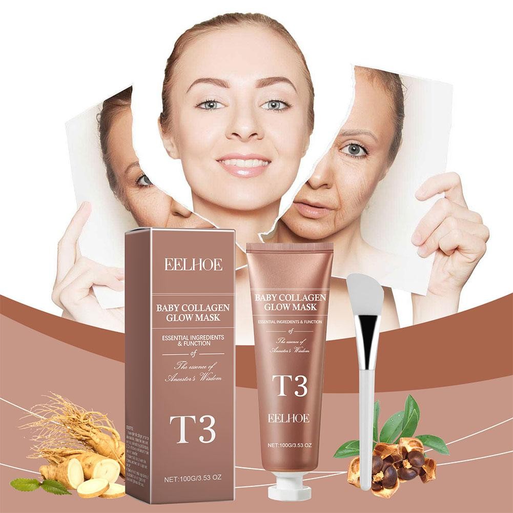 Collagen Night Wrapping Mask Sleep Shed และ Glow Tear Light Collagen Off Sensitive Mask Tone D6G1