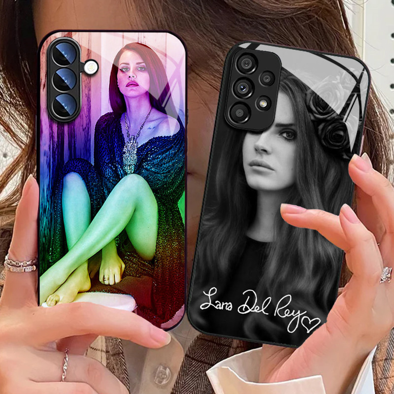 Lana Del Rey 02 กระจกนิรภัยเคสโทรศัพท์สําหรับ Samsung Galaxy S24 Ultra S23 Fe S22 Plus S21 S20 S10 S