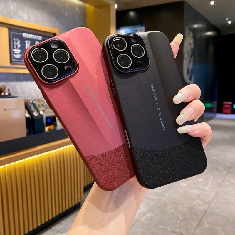 Minimalist splicing สีเคสโทรศัพท์หรูหราสําหรับ iPhone 11 12 13 14 15 16 Pro Max ครอบคลุมเต็มรูปแบบ anti fall hard ฝาครอบสําหรับ iPhone13 กรณี