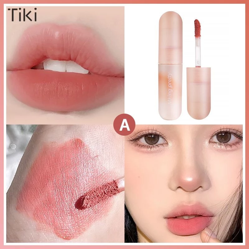 ลิปจิ๋ว ลิปสติก ลิปสติก แบบจุ่ม เนื้อแมตต์ กํามะหยี่ สีนู้ด ธรรมชาติ กันน้ำ ไม่หลุด สีสวย 6 เฉดสี