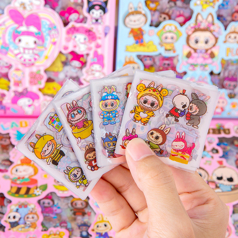 100 ชิ้นชุดสติกเกอร์ตกแต่งสติกเกอร์น่ารักบัญชีมือสมุดบันทึกหนังสือตกแต่ง Monster Stiker Comol