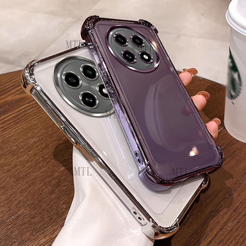 Honor X9B X9A X9C 5GปลอกClear Jelly Softกันกระแทกพร้อมกล้องเลนส์Protectorเคสโทรศัพท์หนาถุงลมนิรภัยหรูหราโปร่งใสElectroplatedขอบ