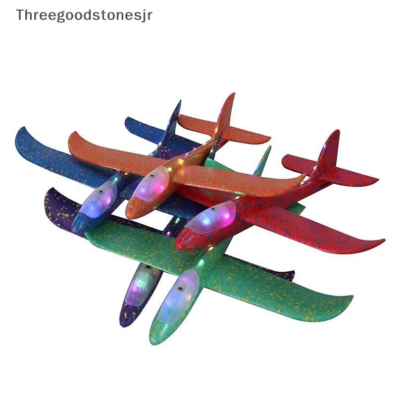 Tgst 48 ซม.พร้อมโคมไฟ DIY มือโยนบินเครื่องร่อนเครื่องบินโฟม Aeroplane รุ่น JR