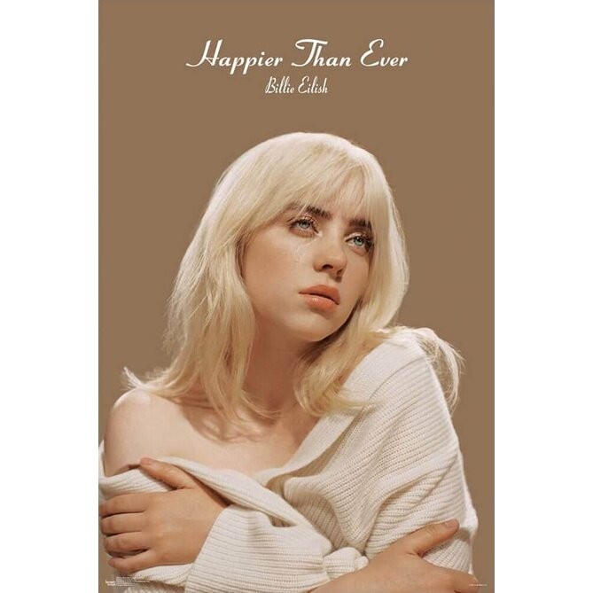 Billie Eilish Happier Than Ever Poster X