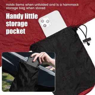 MonQiQi เปลสนาม เปลแค้มปิ้งพร้อมมุ้งกันยุง Camping Hammock สำหรับตั้งเปลนอน เปลญวน เปลนอนผู้ใหญ่ เปลผ้าร่ม เปลนอนในป่า