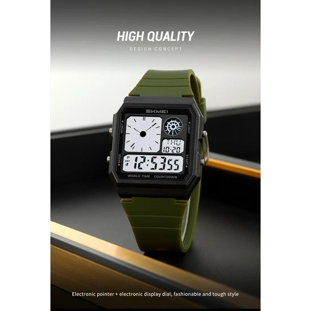 Skmei 2347 Daylight Time Digital Sport นาฬิกาอิเล็กทรอนิกส์สําหรับผู้ชายผู้หญิงนักเรียนกันน้ํากลางแจ้ง Chrono นาฬิกาข้อมือ Reloj