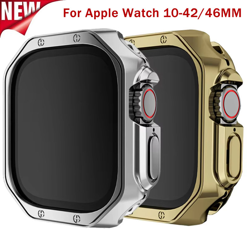 Soft TPU Protector electroplated กรณีสําหรับ Apple Watch S10 ultra 49 มม.46 มม.45 มม.44 มม.41 มม.40 มม.42 มม.Iwatch Series10 9 8 7 6 5 4 SE 3 อุปกรณ์เสริม