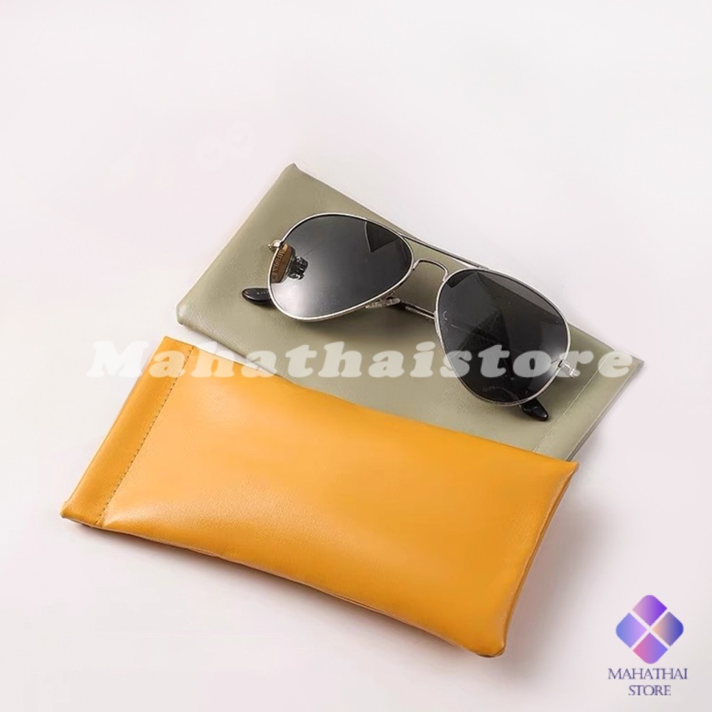 Mahathai ซองใส่แว่นตาหนัง PU หนังนิ่ม น้ำหนักเบา พกพาสะดวก ทนทาน มีหลายสีให้เลือก พร้อมส่ง Glasses bag - รูปที่ 6
