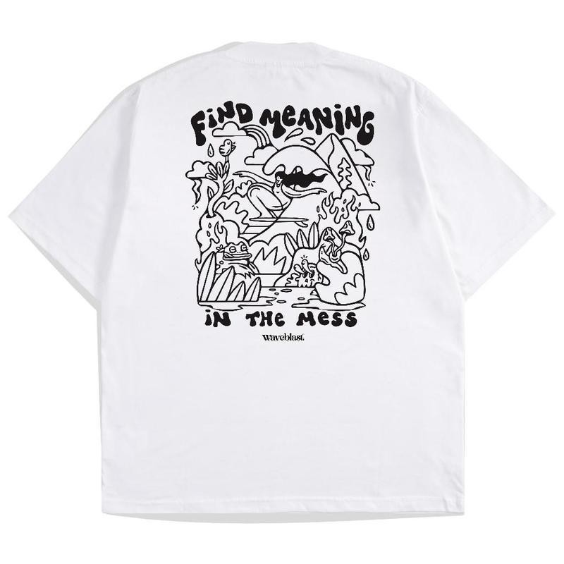 เสื้อยืด Oversize CODlight Waveblast jaket keramat Meaning jaket luka White