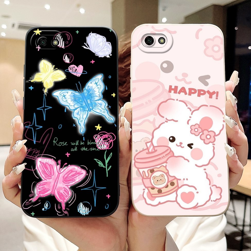 Vivo Y81s V1732A V1732T เคสโทรศัพท์ Vivo Y81i กรณี 1812 กันกระแทกแมวน่ารัก Panda กระต่ายแฟชั่นดอกไม้