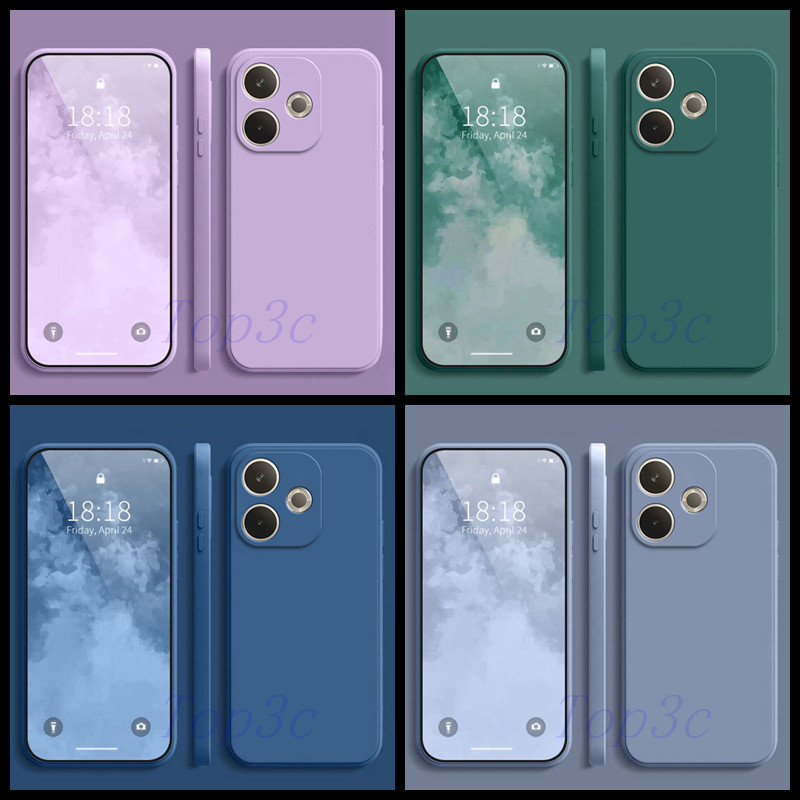 เคส OPPO A5 Pro/A3X/A3Pro/A3/A15/A15S/A16/A16K/A17/A18/A38/A54/A55/A57/A58/A60/A79 5G สีธรรมดาเรียบง่ายเคสซิลิโคนป้องกันการตก YT