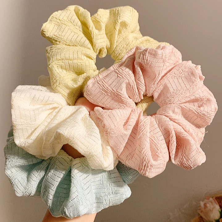 Pure Color Simple Design Hair Rope Hair Ties Scrunchies เครื่องประดับผม