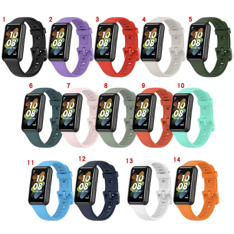 สายรัดซิลิโคนสําหรับสายรัดข้อมือเปลี่ยนแฟชั่น Huawei Band 7 - รูปที่ 2