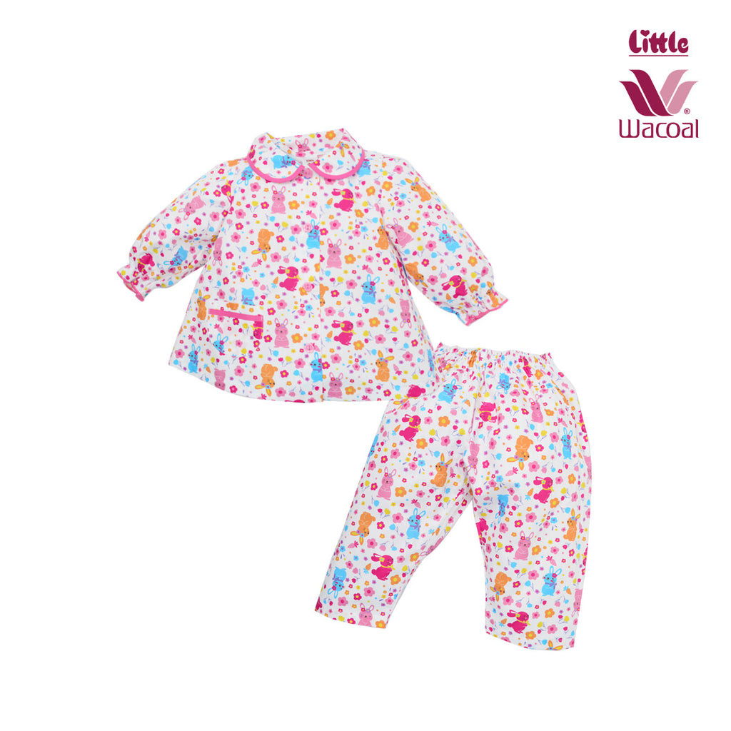 Little Wacoal ชุดนอนเด็กผู้หญิงเสื้อแขนยาว-กางเกงขายาว สำหรับเด็ก6เดือน-8ขวบ LB1BC1