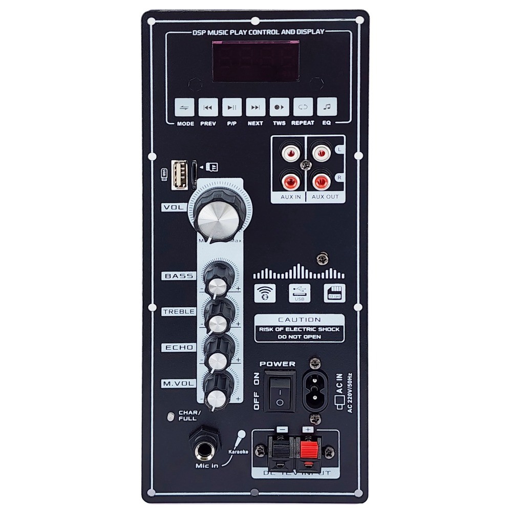 12v 80W บอร์ดเครื่องขยายเสียง Square Dance ลําโพงเครื่องขยายเสียงรองรับ Bluetooth AUX TF-Card U-Disk การบันทึก 6-12 นิ้วลําโพง