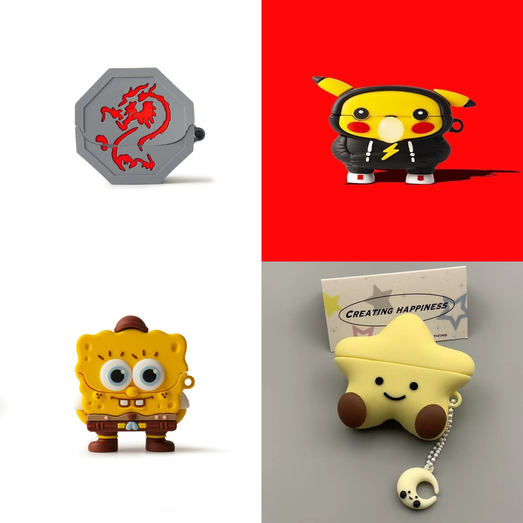 สําหรับ Jeep EW133 เคส Case เคสหูฟังบุคลิกภาพ Pikachu SpongeBob SquarePants ลายดาว