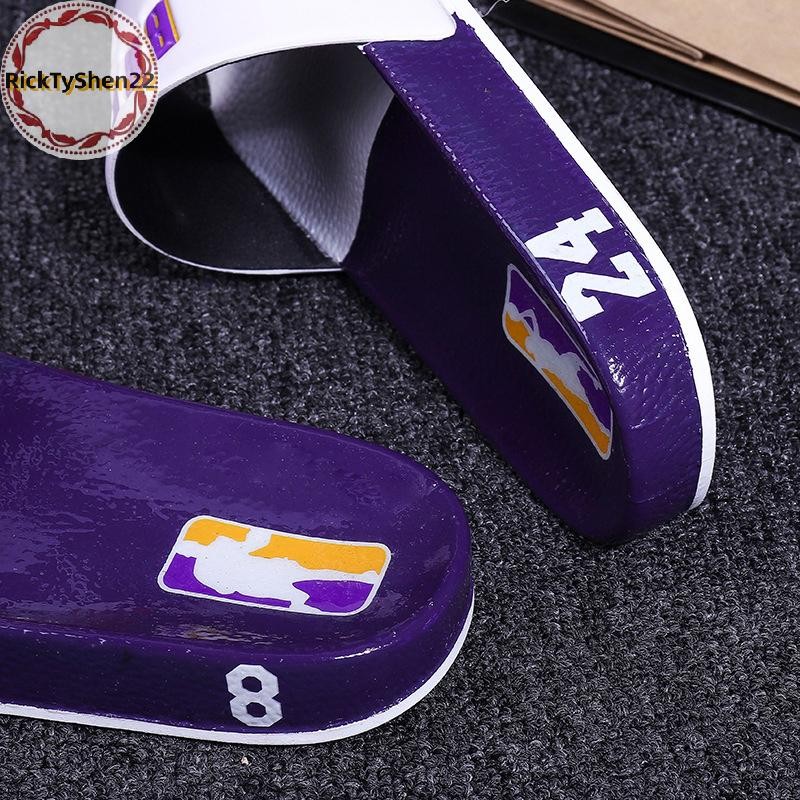 Ricktyshen รองเท้าแตะแฟชั่น Basketball Laker Kobe Slides รองเท้าแตะกลางแจ้งที่สะดวกสบายรองเท้าแตะชายหาด TH