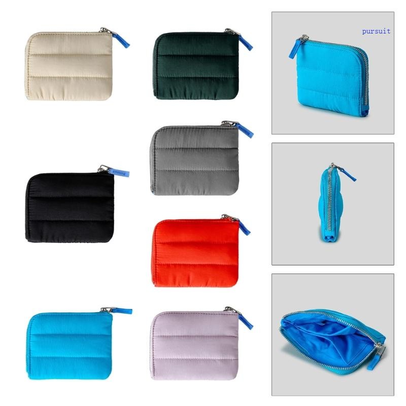 SUIT* Multi Function Quilted Card Pouch กระเป๋าใส่เหรียญสําหรับการจัดเก็บที่ใช้งานได้จริงและมีสไตล์