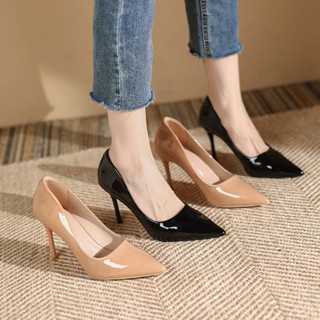 รองเท้าส้นสูงแหลม ส้นสูง ความสง่างาม เรียบง่าย ส้นเท้า 7 ซม.…