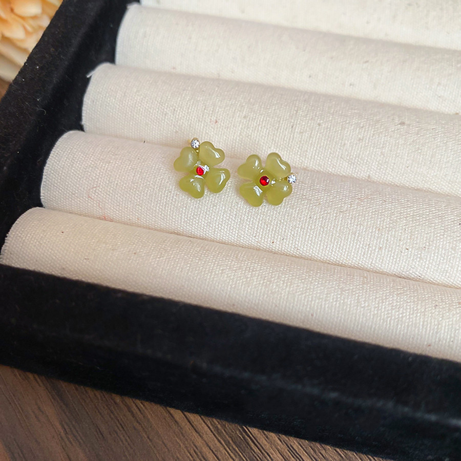 การออกแบบต่างหูดอกไม้นําโชคสดขนาดเล็กขนาดเล็กให้ความรู้สึกต่างหูอารมณ์ต่างหูขนาดเล็กที่เรียบง่าย - รูปที่ 3