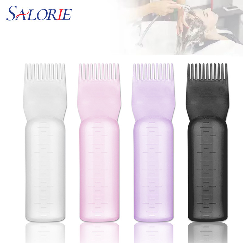 Applicator ขวดสําหรับผม Professional Hairdressing ย้อมหวีขวดร้านตัดผมช่างทําผมสีอุปกรณ์