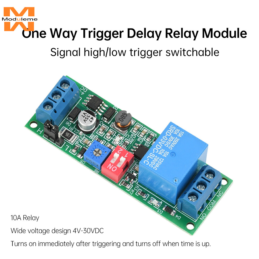 DC4-30V แรงดันไฟฟ้ากว้าง 1 Way Monostable Time Delay Relay โมดูล Trigger Timer Switch 10sec/100min/s