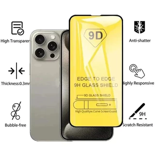 ฟิล์มกระจกนิรภัย 9D สำหรับ For iPhone 11 17 12 13 14 15 16 ProMax 15 Pro 13 12 Mini X XS XSMAX XR SE ฟิล์มกันรอยเต็มจอ