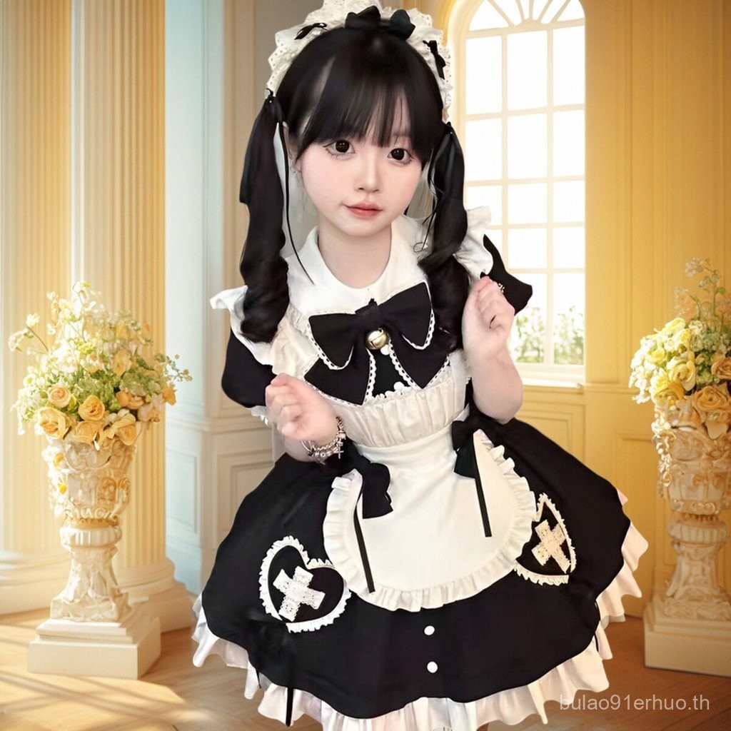 ชุดแม่บ้านคอสเพลย์ แมวแม่บ้านน่ารัก ชุดโลลิต้าไซส์ใหญ่ ชุดคอสเพลย์โลลิต้า