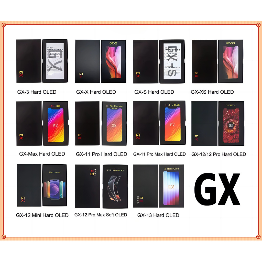 GX เหมาะสำหรับ iPhone X XS/11pro/Xr/Xsmax/จอแสดงผล 12promax หน้าจอ OLED 13/14