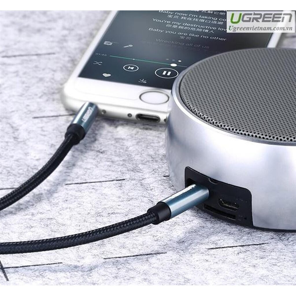 Ugreen 3.5mm Male To Male Audio Cable - BLUE (AV112)