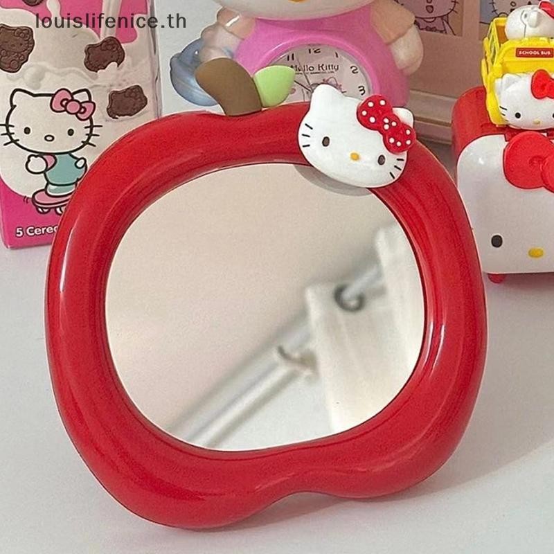 LNNETH Kawaii Apple กระจกแต่งหน้ากระจกขนาดเล็กน่ารักหอพักนักเรียน Office Desktop Decor กระจกแต่งหน้าแบบพกพาสําหรับผู้หญิง HOT