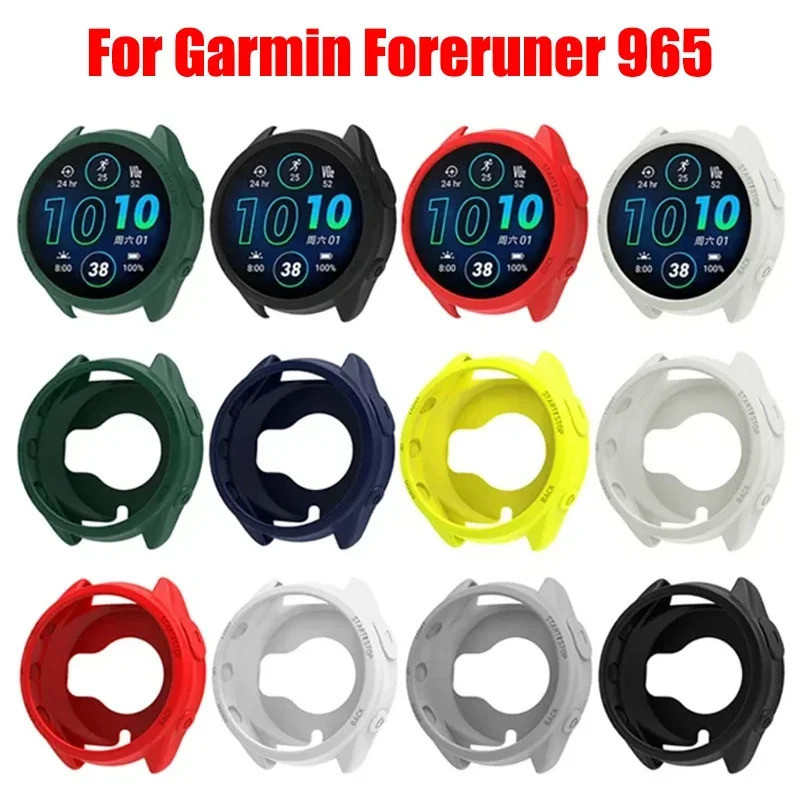 ซองซิลิโคนสำหรับ Garmin Forerunner 965 ป้องกันรอยขีดข่วน ปกป้องสำหรับ Garmin 965 อุปกรณ์ป้องกันนุ่ม 
