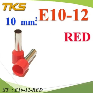 หางปลากลม คอร์ดเอ็น แบบมีฉนวน สำหรับสายไฟ ขนาด 10.0 Sq.mm (สีแดง แพค 100 ชิ้น)