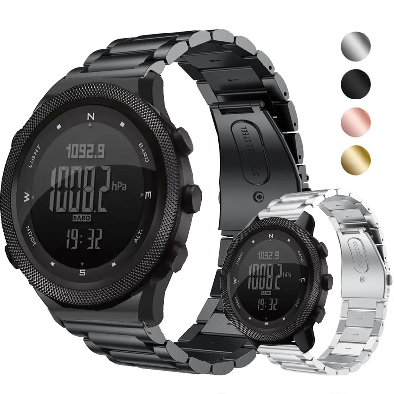 สายนาฬิกาสร้อยข้อมือสําหรับ NORTH EDGE APCHE-46 สมาร์ทวอท์ช Smartwatch สายสแตนเลสสําหรับ APACHE 46 ส