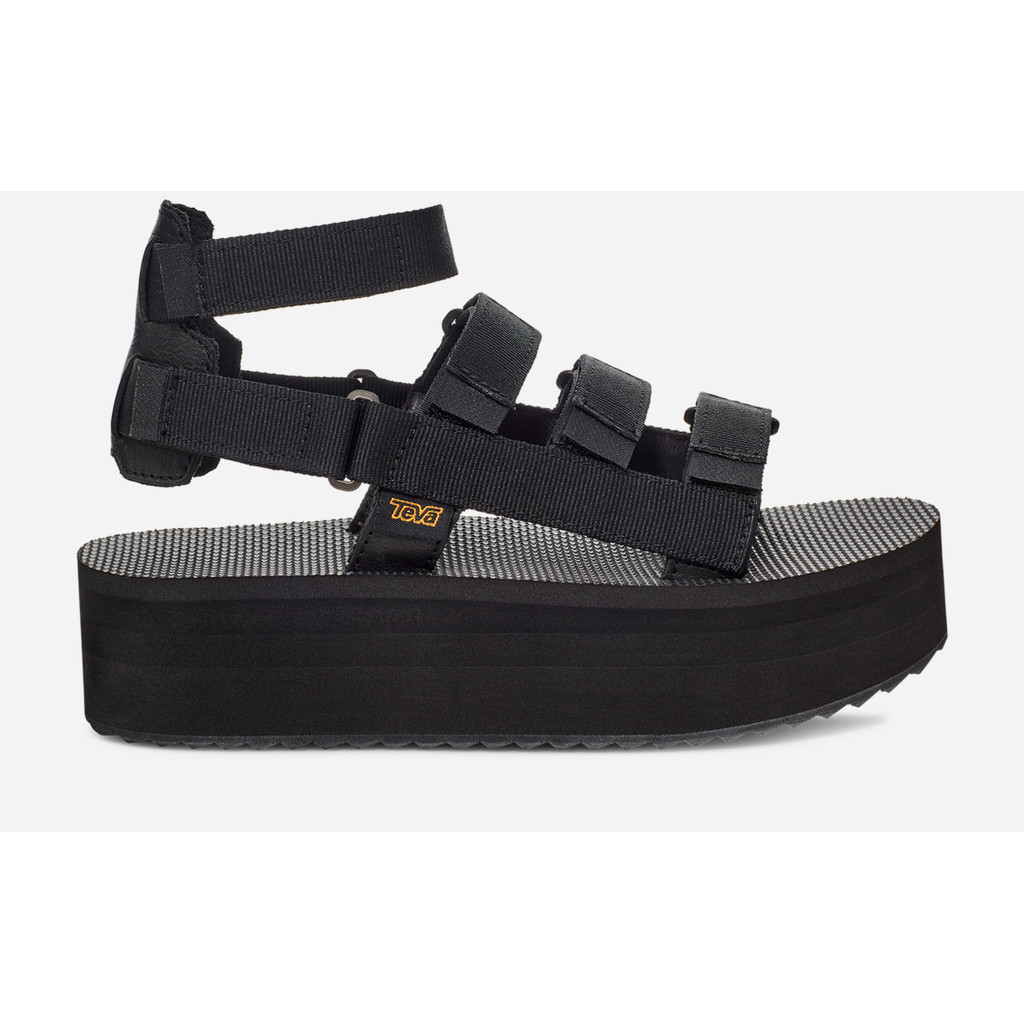 TEVA W FLATFORM MEVIA-รองเท้าแตะรัดส้นสำหรับผู้หญิง#1116810-BLK