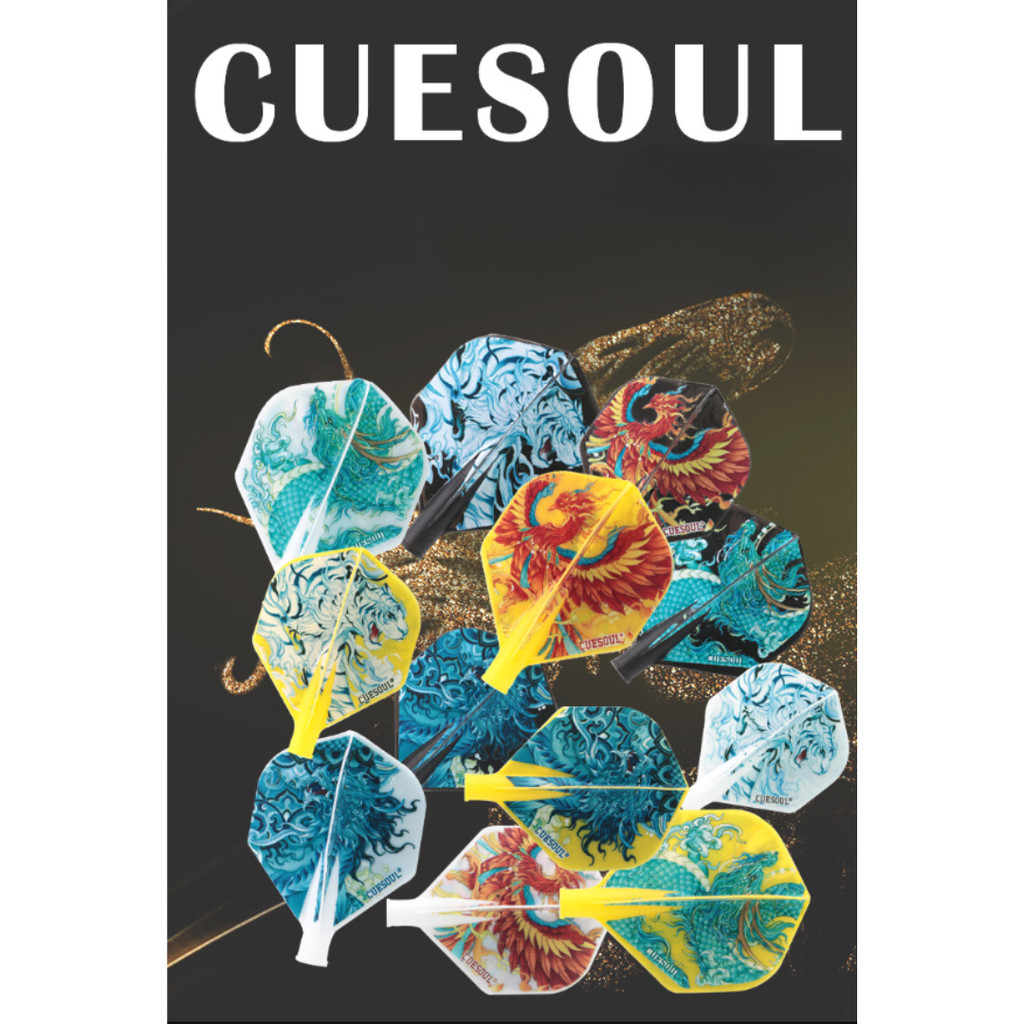 ปีกลูกดอกปาเป้า CUESOUL TERO AK4 Darts Flights Four Mythological Symbols Design Standard Shape