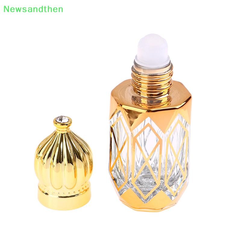 Newsandhen 6ml Golden Refillable Perfume Bottles ขวดโรลออนแก้ว Nice