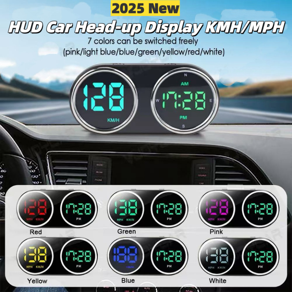 รถ HUD Display Universal Head-Up โปรเจคเตอร์ KMH/MPH โหมดความเร็วข้อมูลขับรถแบบเรียลไทม์สําหรับยานพาหนะทั้งหมด